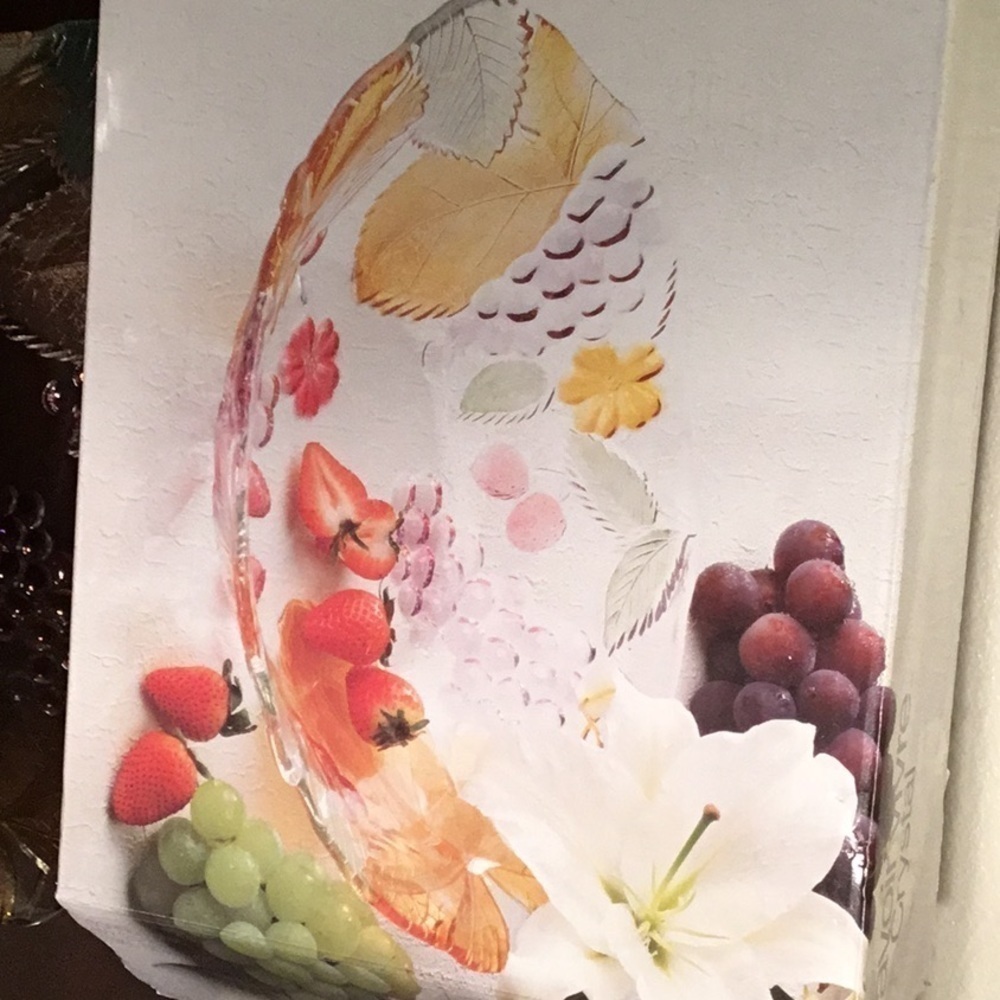 Cornucopia SAVOIR VIVRE CRYSTAL 13”OVAL‎ FRUITS BOWL